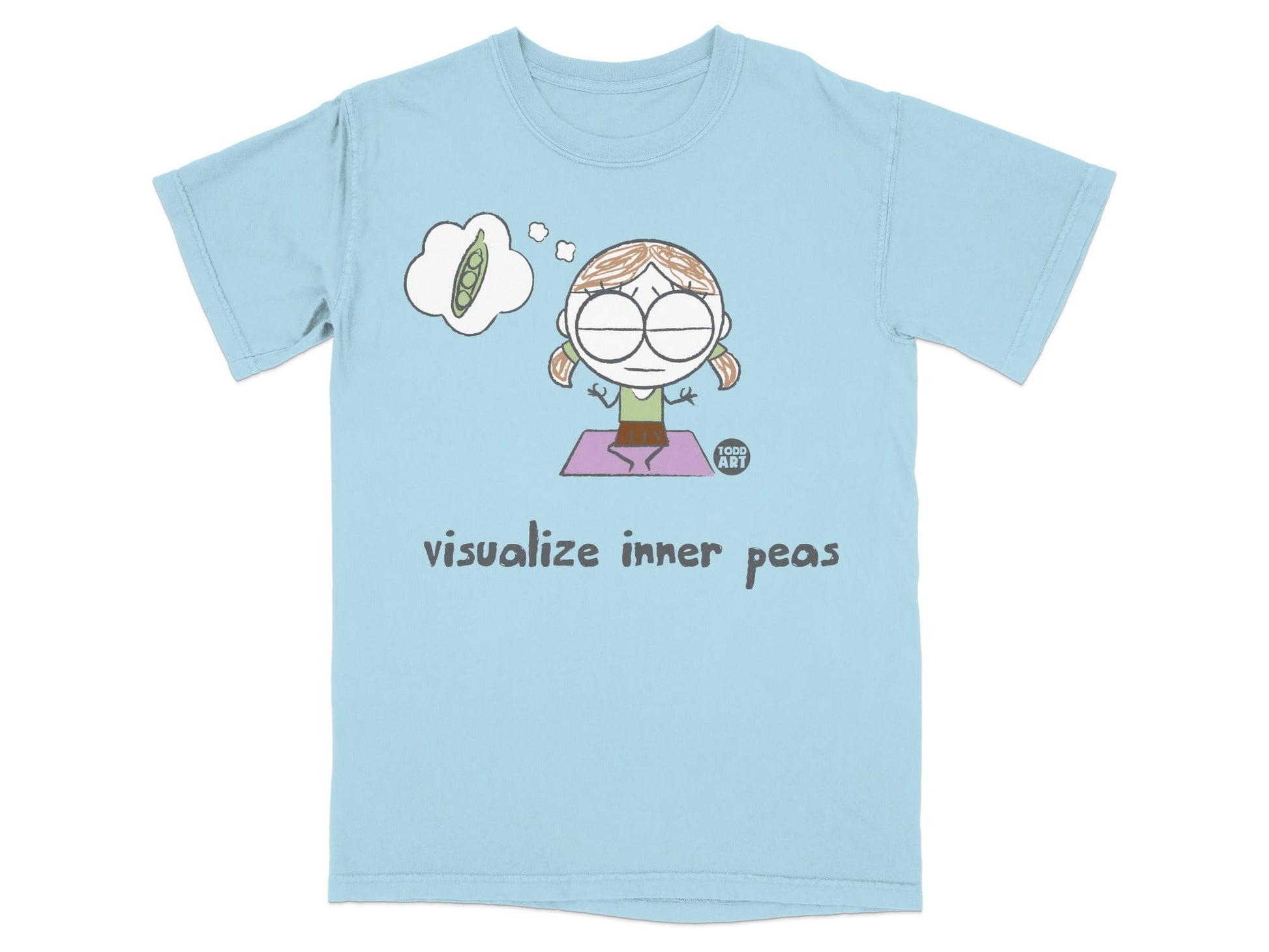 Visualize Inner Peas Funny Yoga Graphic T-shirt