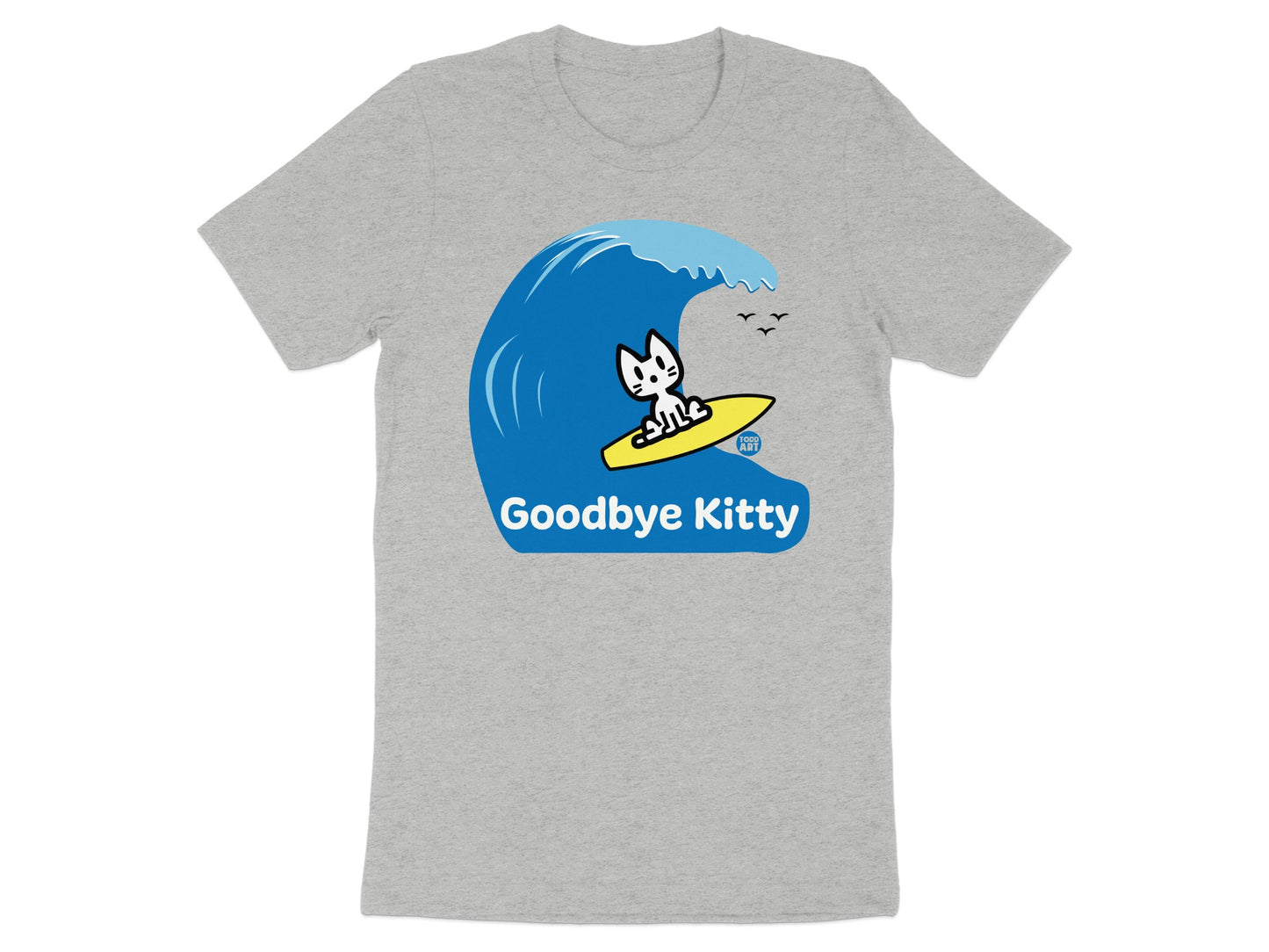 Goodbye Kitty Surfing Graphic T-Shirt