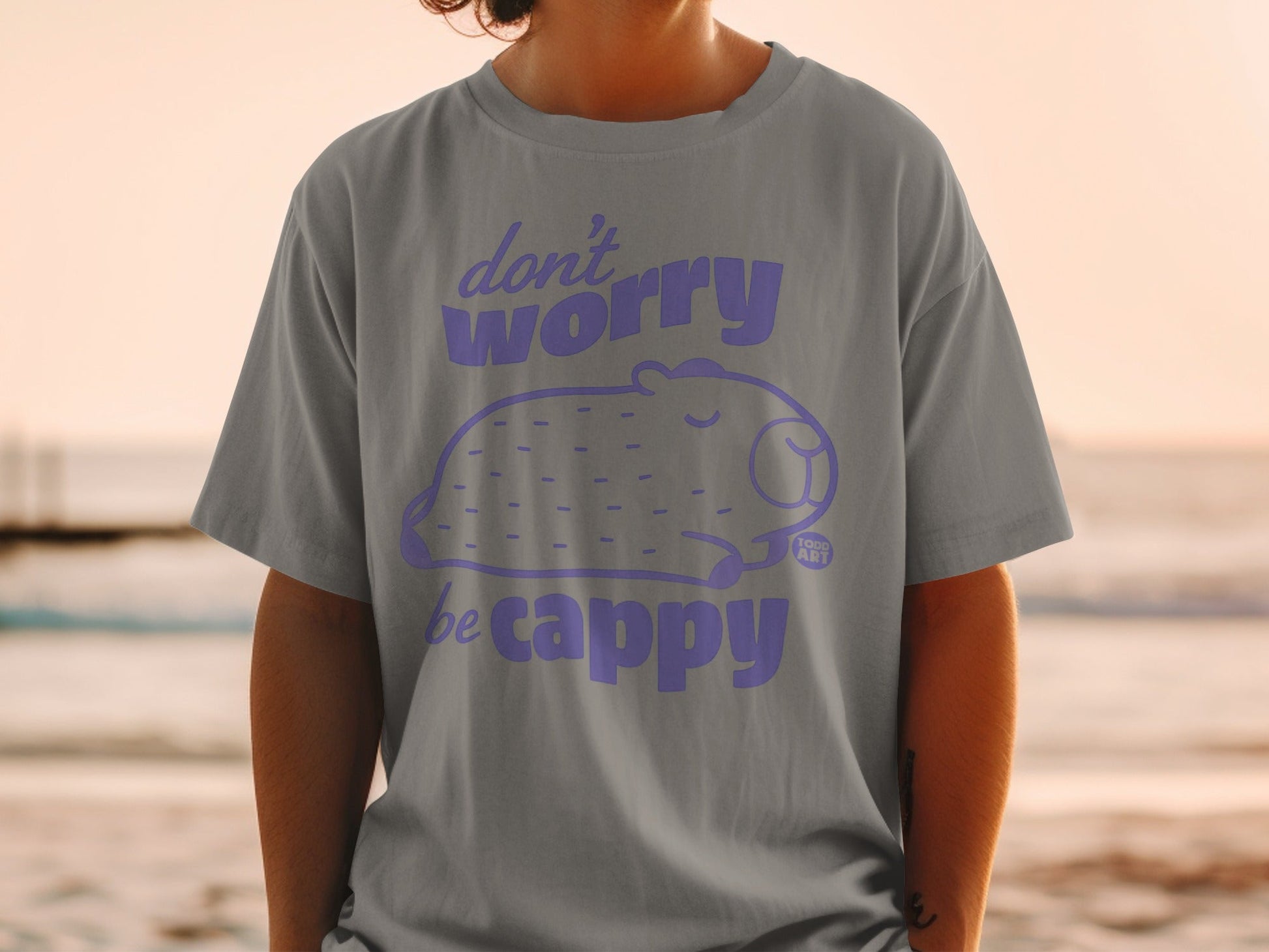 Don't Worry Be Cappy Todd Art Graphic T-Shirt Product