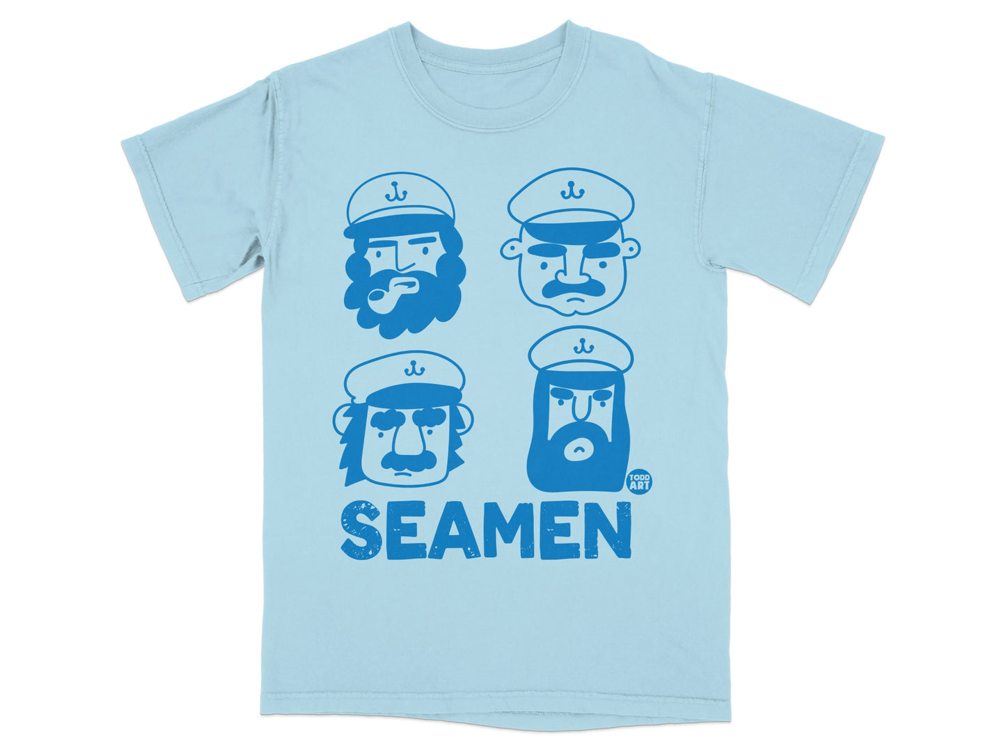 Light Blue Shirt Four Cartoon Seamen Design Todd Art product type