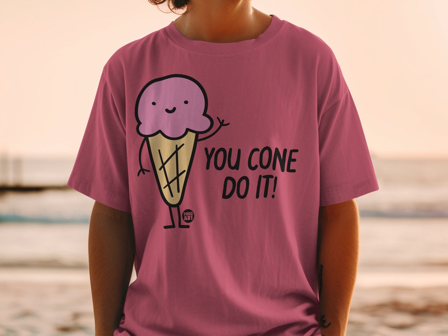 You Cone Do It Ice Cream Graphic T-Shirt