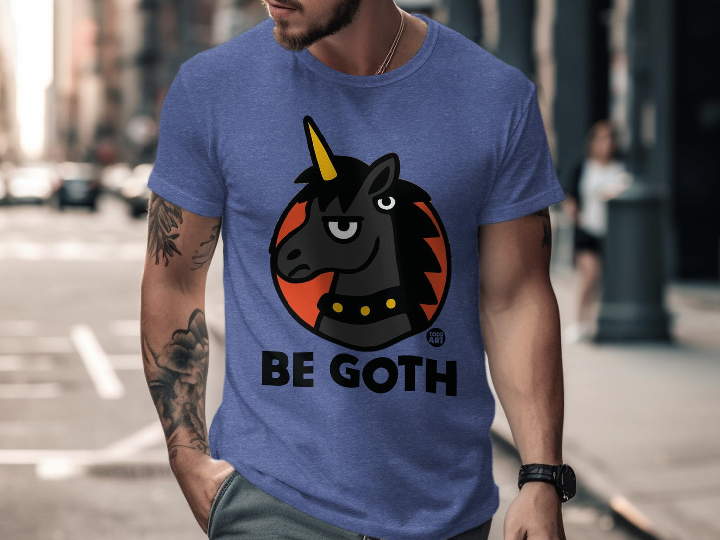 Be Goth Unicorn Graphic Tee For Stylish Fashion