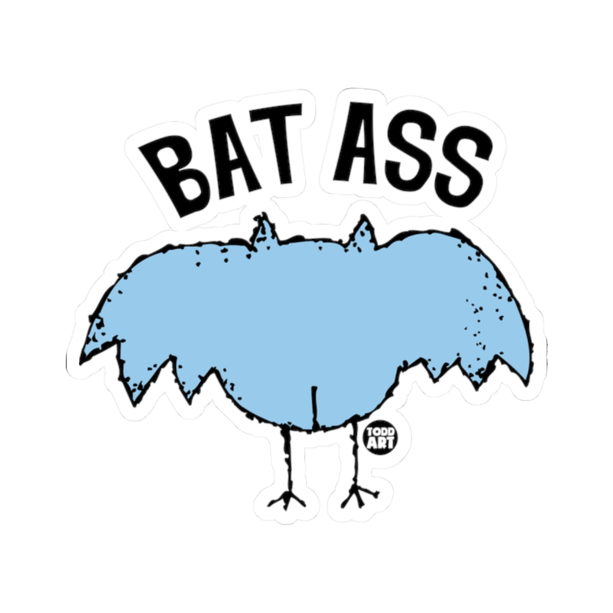 Bat AssTodd Art Sticker