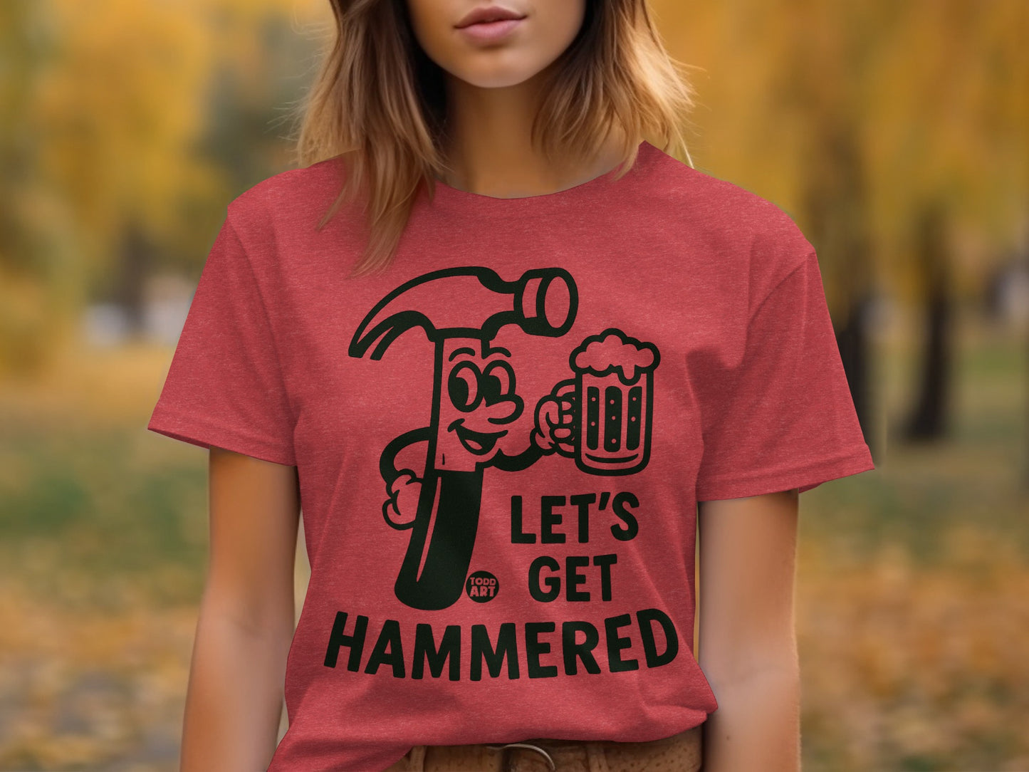 Let's Get Hammered Funny Beer Drinking Shirt