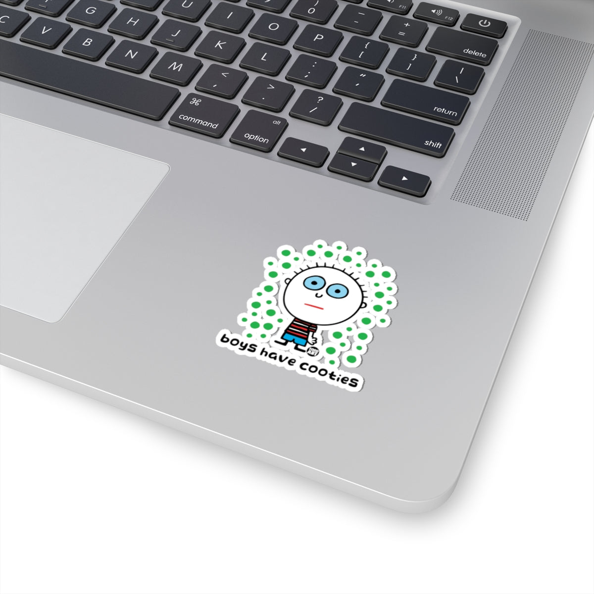 Green Alien Boy Loves Cookies Todd Art Sticker