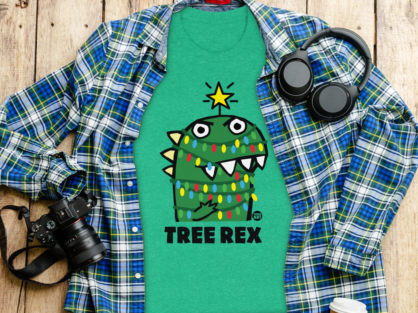 Tree Rex Festive Dinosaur Christmas Shirt