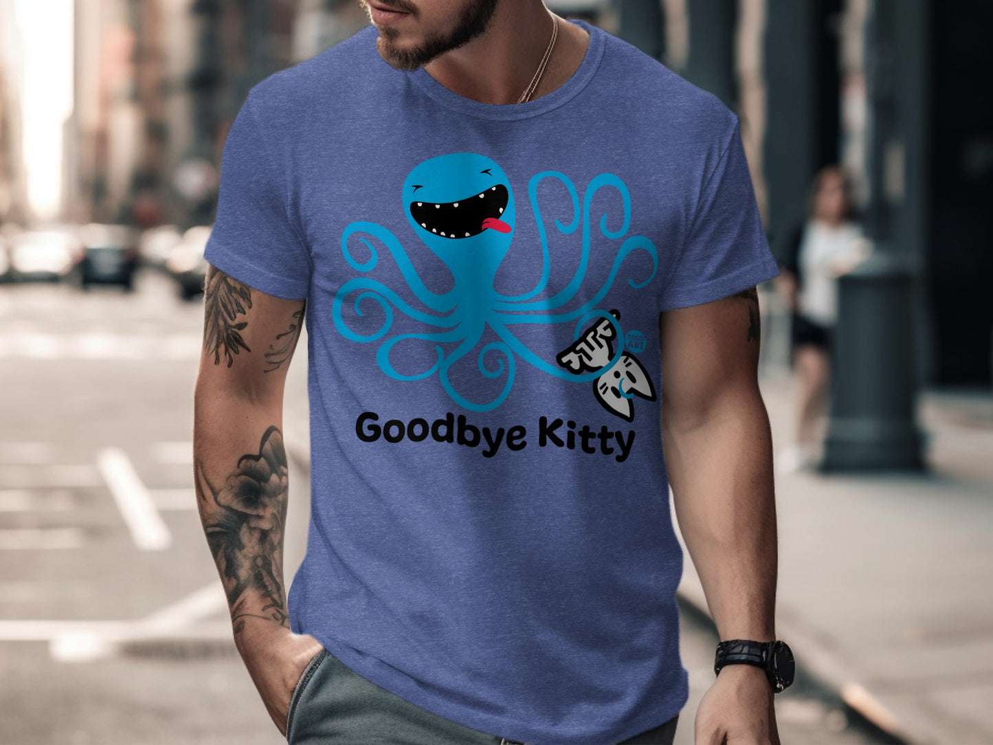 Funny Goodbye Kitty Octopus T-Shirt for Men Women