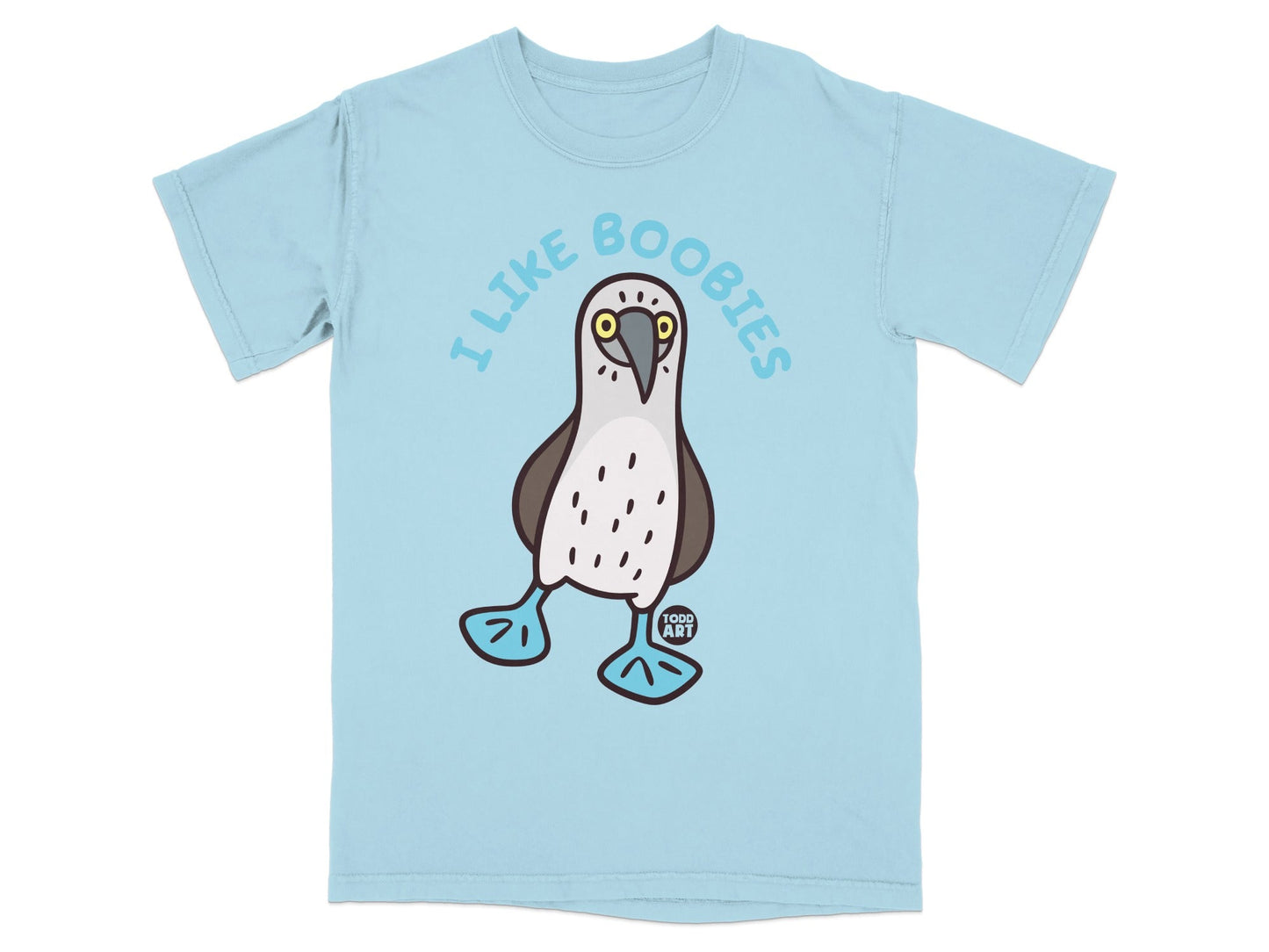 I Like Boobies Todd Art Blue Footed Booby Shirt