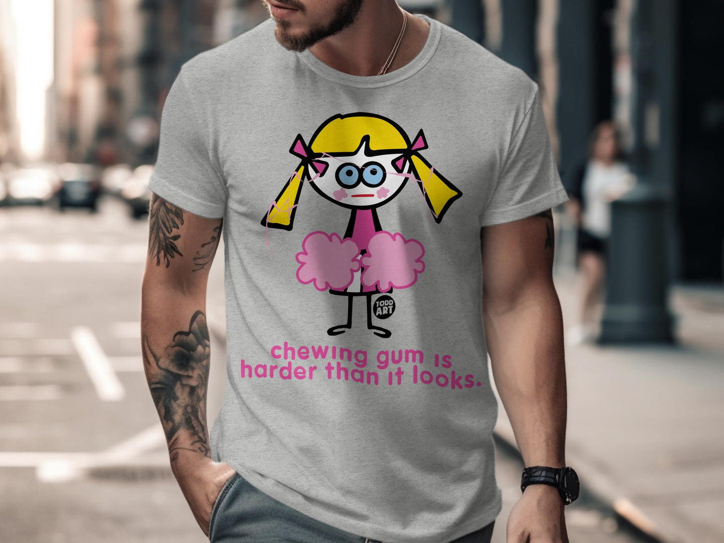 Chewing Gum Is Harder Than It Looks Funny T-shirt