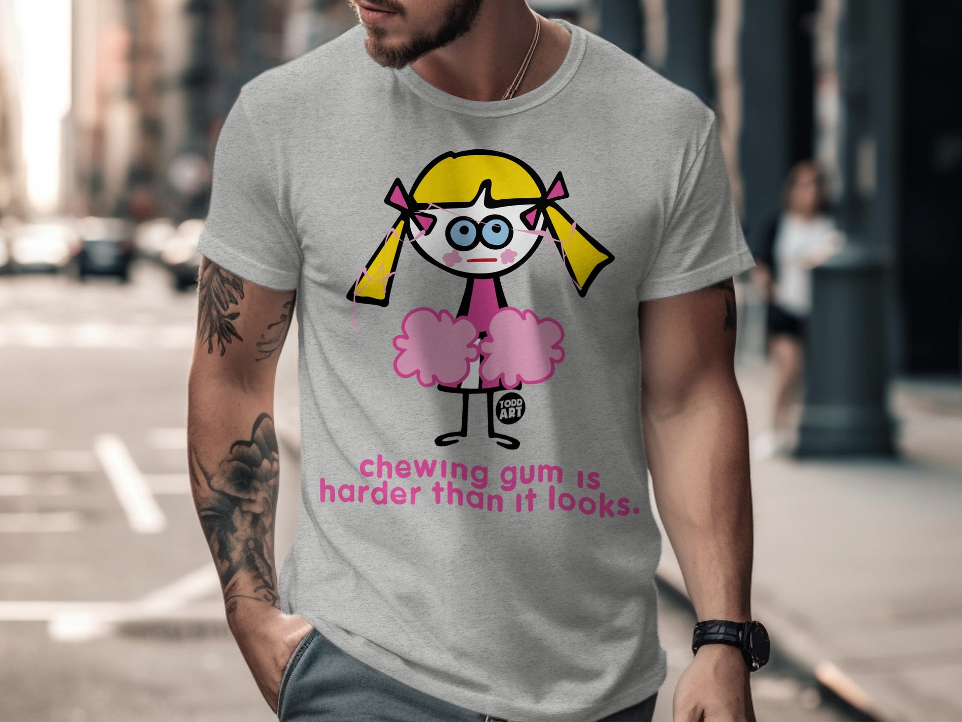 Chewing Gum Is Harder Than It Looks Funny T-shirt