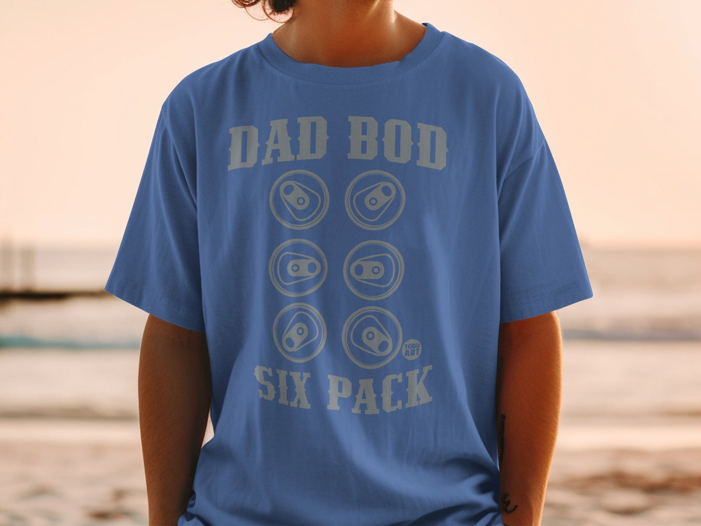 Dad Bod Six Pack Graphic Tee Casual Humorous T-shirt