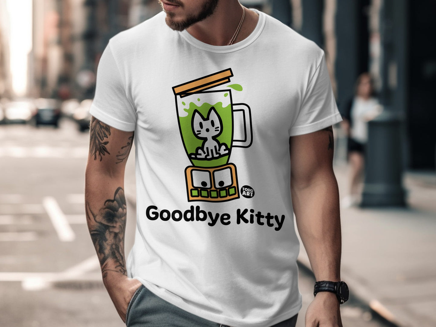 Goodbye Kitty Graphic Tee with Adorable Design