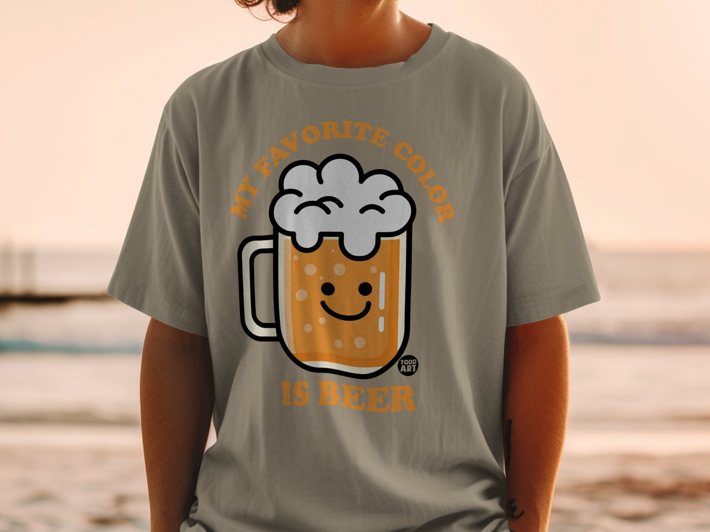 My Favorite Color Is Beer Graphic T-Shirt