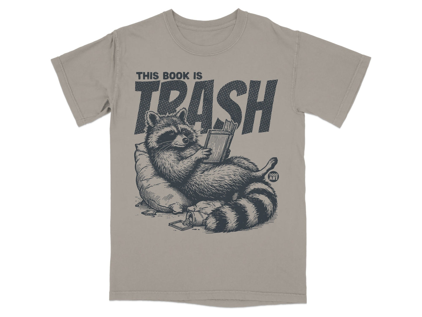 This Book Is Trash Raccoon Graphic Tee Shirt