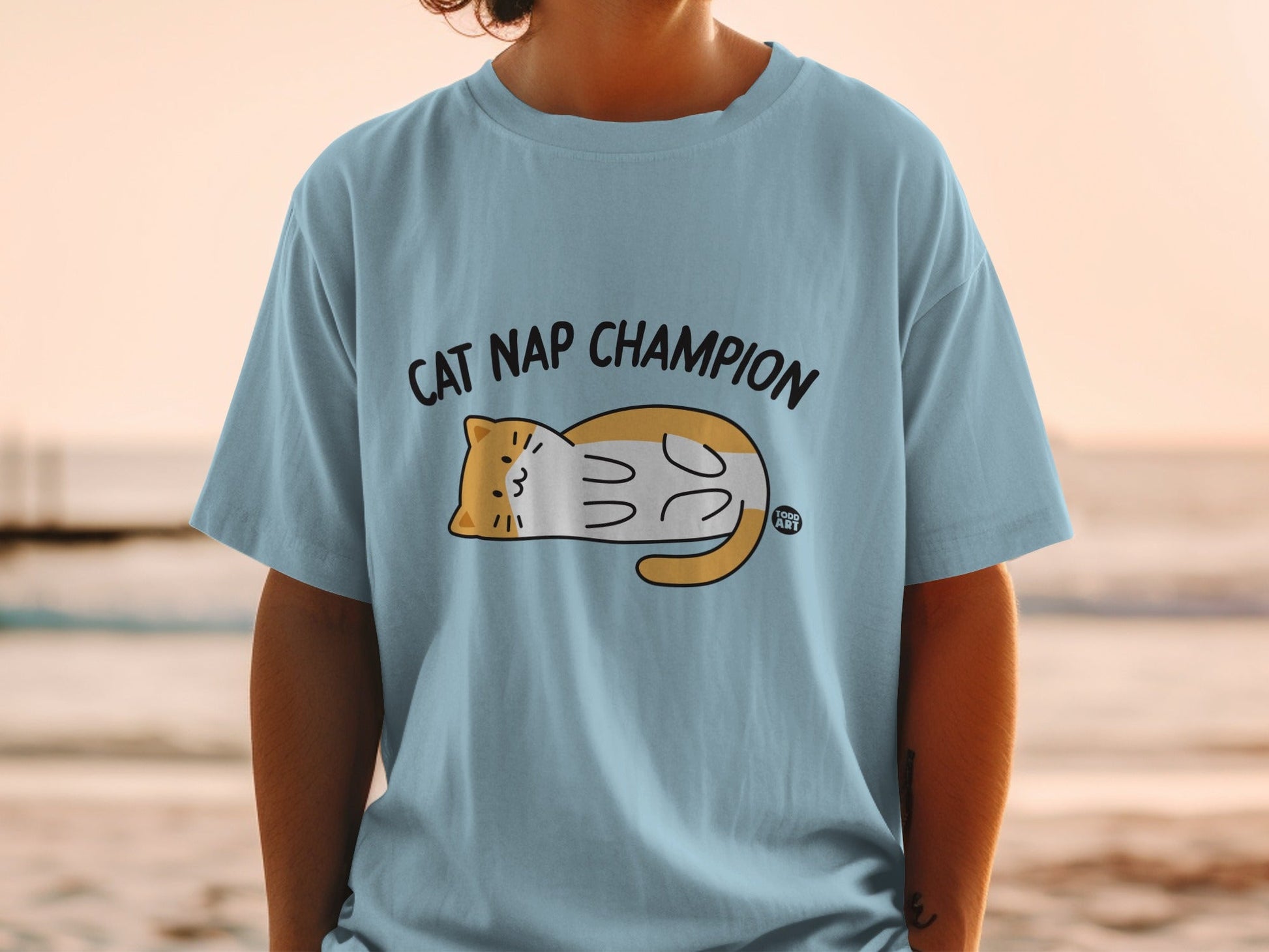 Cat Nap Champion Funny Cat Lover Unisex T-Shirt