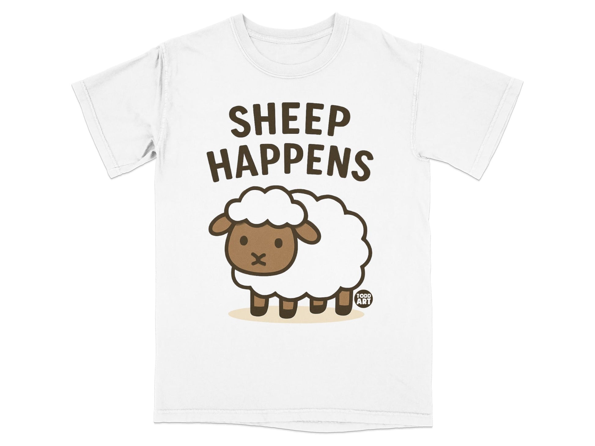 Sheep Happens Cute Sheep Graphic T-Shirt Product