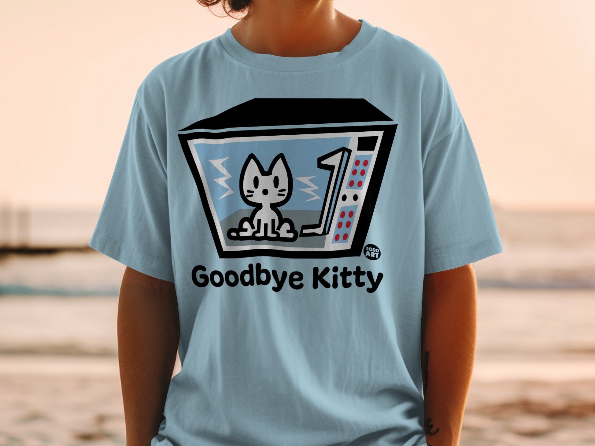 Goodbye Kitty Graphic T-Shirt for Casual Wear