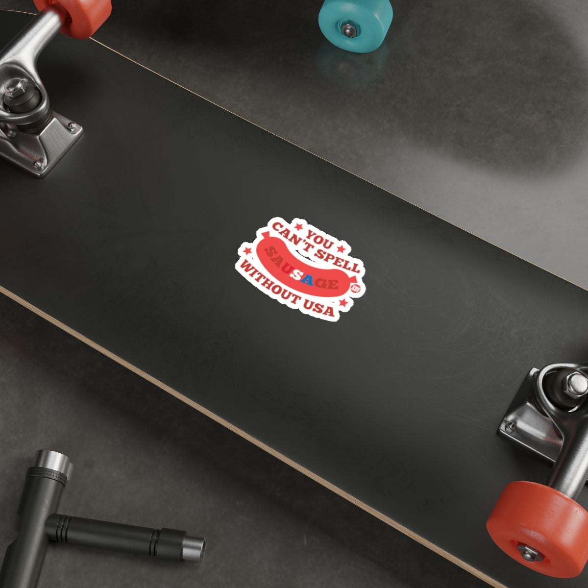 You Can't Spell Sausage Without USA Sticker