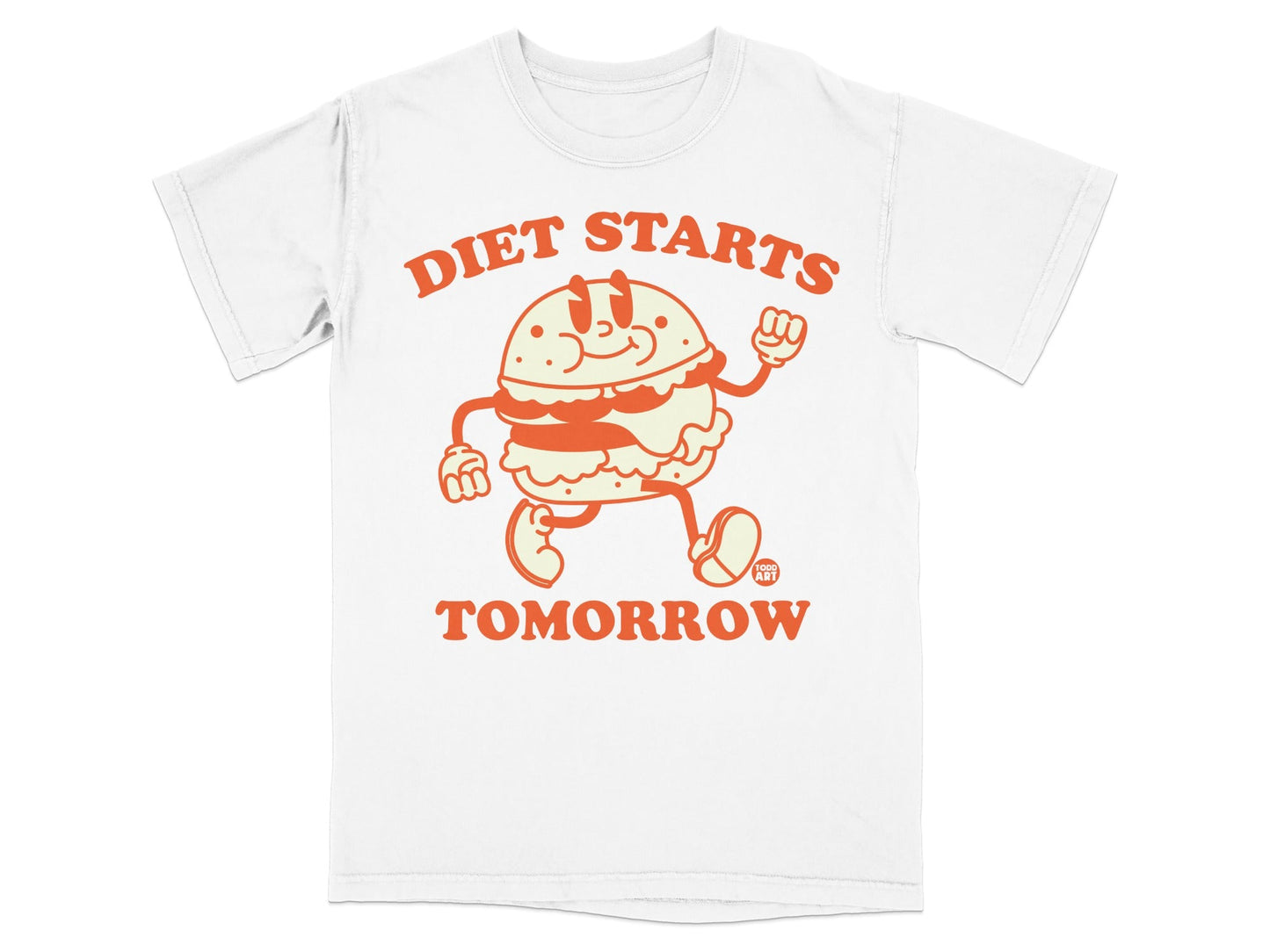 Diet Starts Tomorrow Burger Character T-shirt