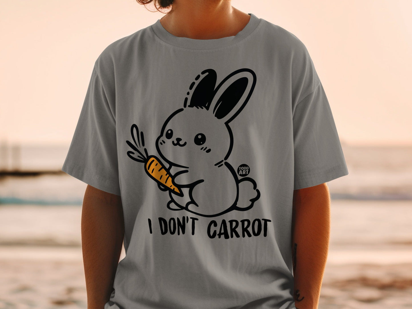 Funny Bunny I Don't Carrot Graphic T-shirt
