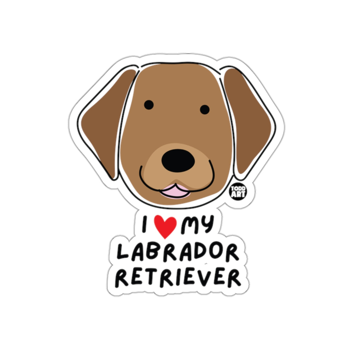 I Love My Labrador Retriever Dog Sticker Product