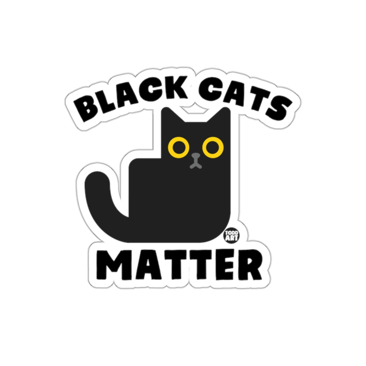 Black Cats Matter Cute Illustration Art sticker