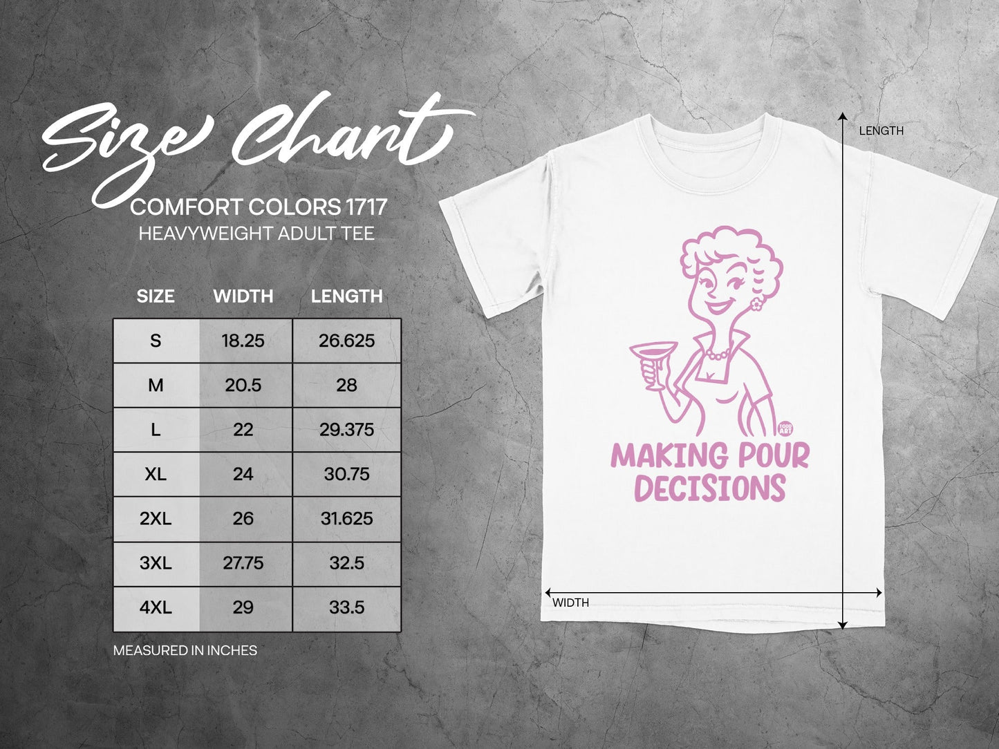 Making Pour Decisions Comfort Colors 1717 Heavyweight Tee