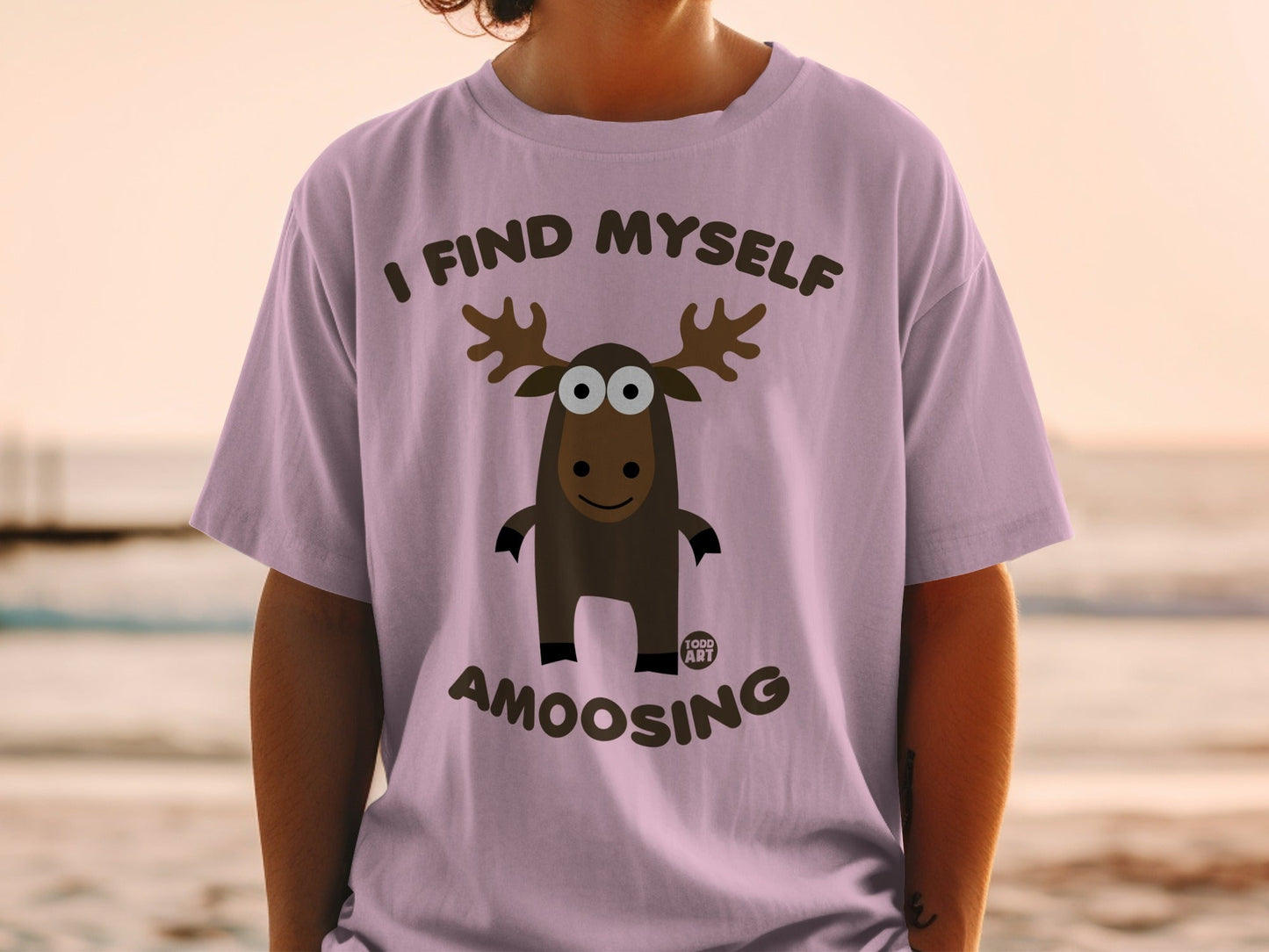 Funny Moose I Find Myself Amoosing Graphic Tee