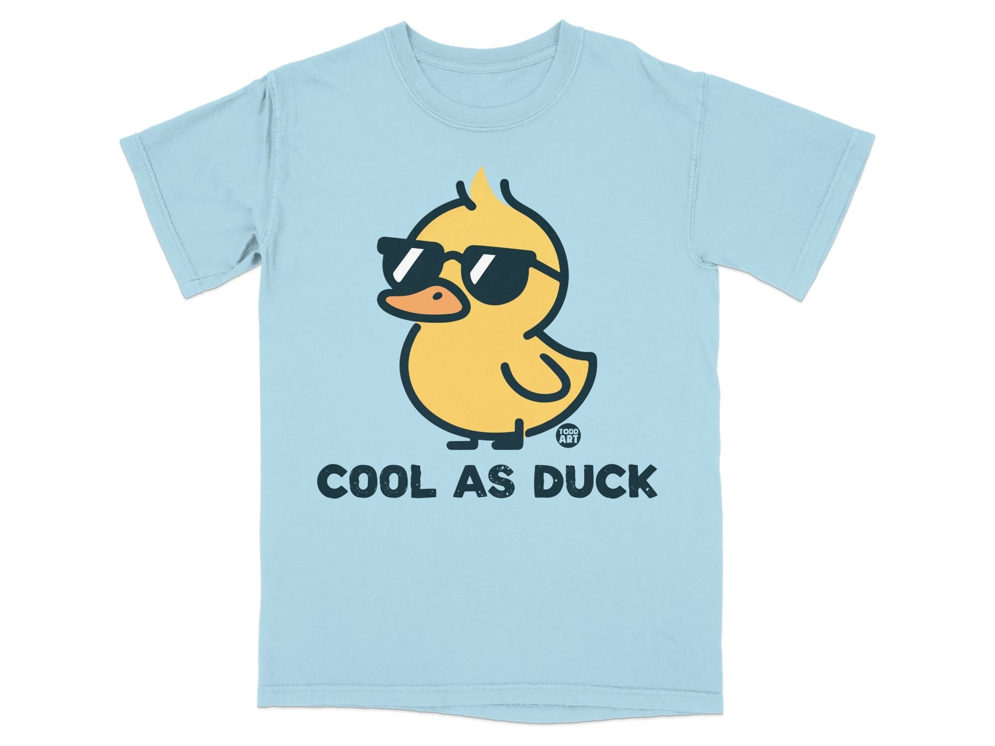 Cool As Duck Sunglasses Cartoon Graphic T-Shirt