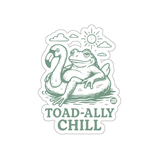 Toad-ally Chill Frog Relaxing Sticker