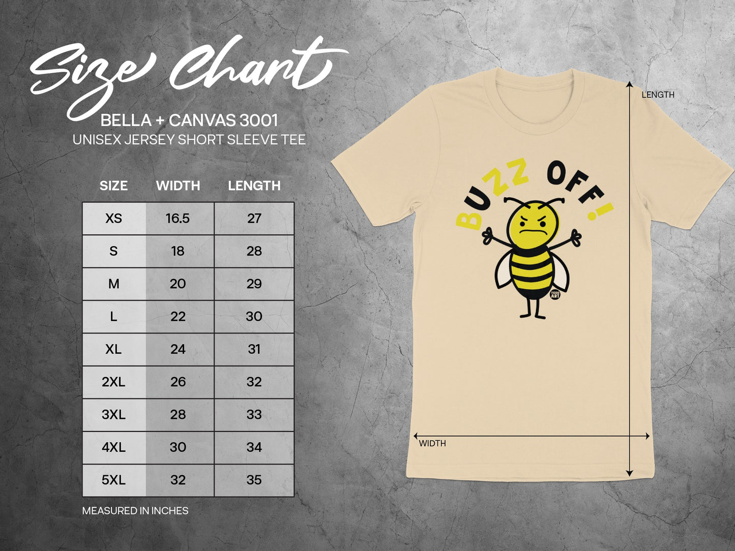 Buzz Off Angry Bee Unisex Jersey Short Sleeve Tee