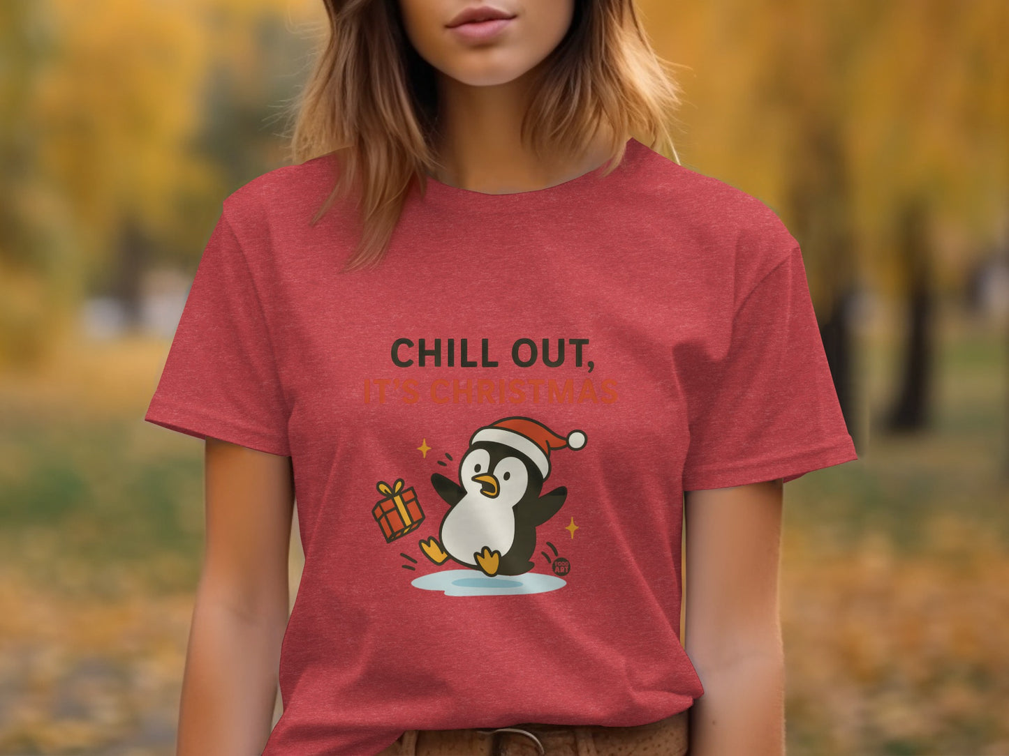Chill Out It's Christmas Penguin Graphic Tee