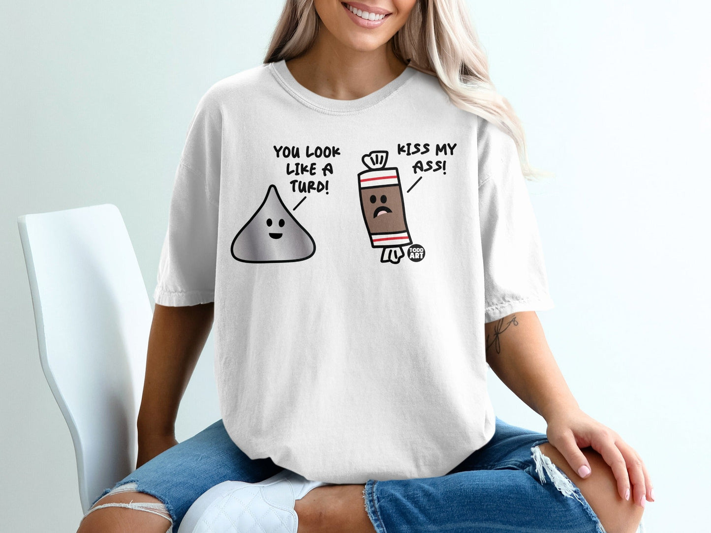 Funny 'You Look Like a Turd Kiss My Ass' T-shirt