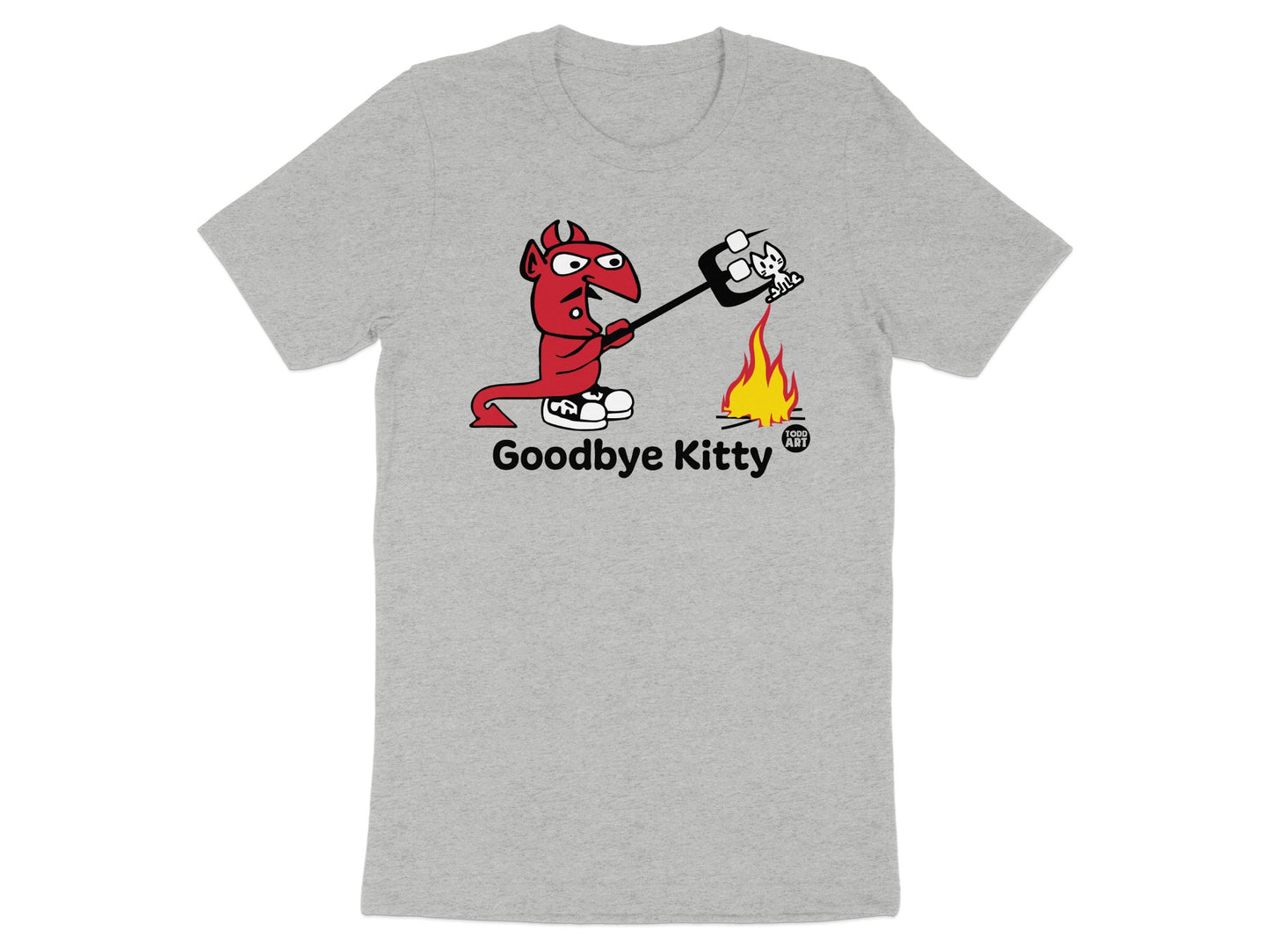 Goodbye Kitty Graphic T-shirt Creative Design Appararel