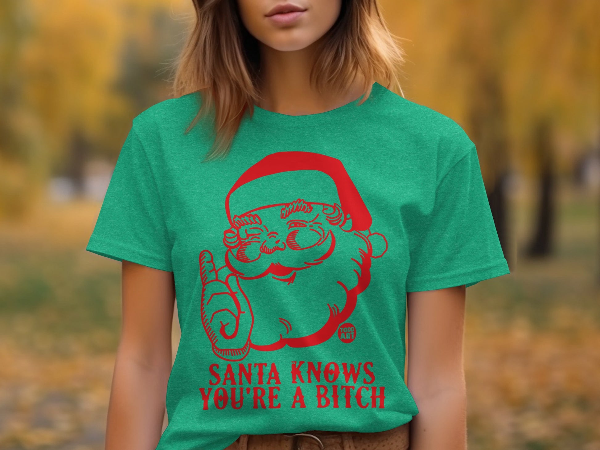 Santa Knows You're a Bitch T-shirt