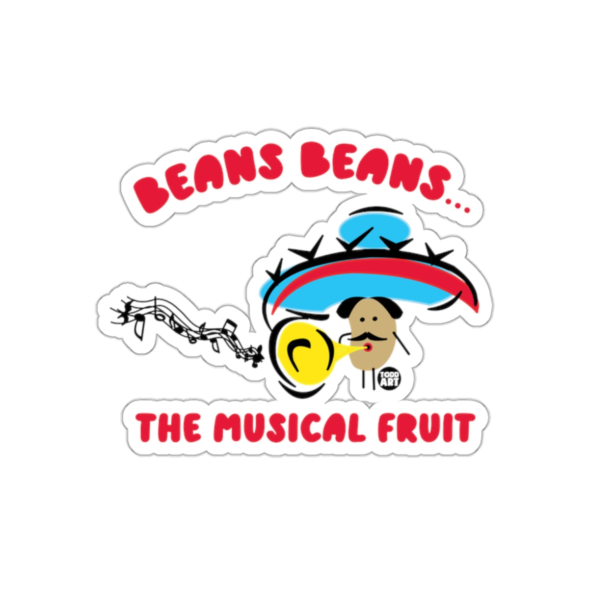Beans Beans The Musical Fruit Funny Sticker
