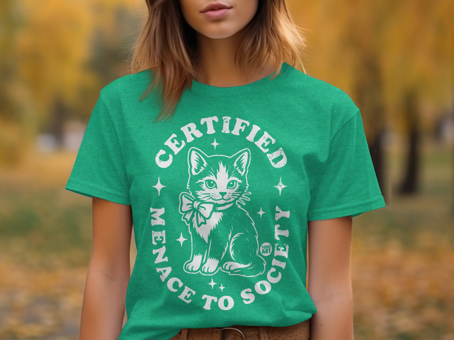 Certified Menace to Society Cat Graphic Tee