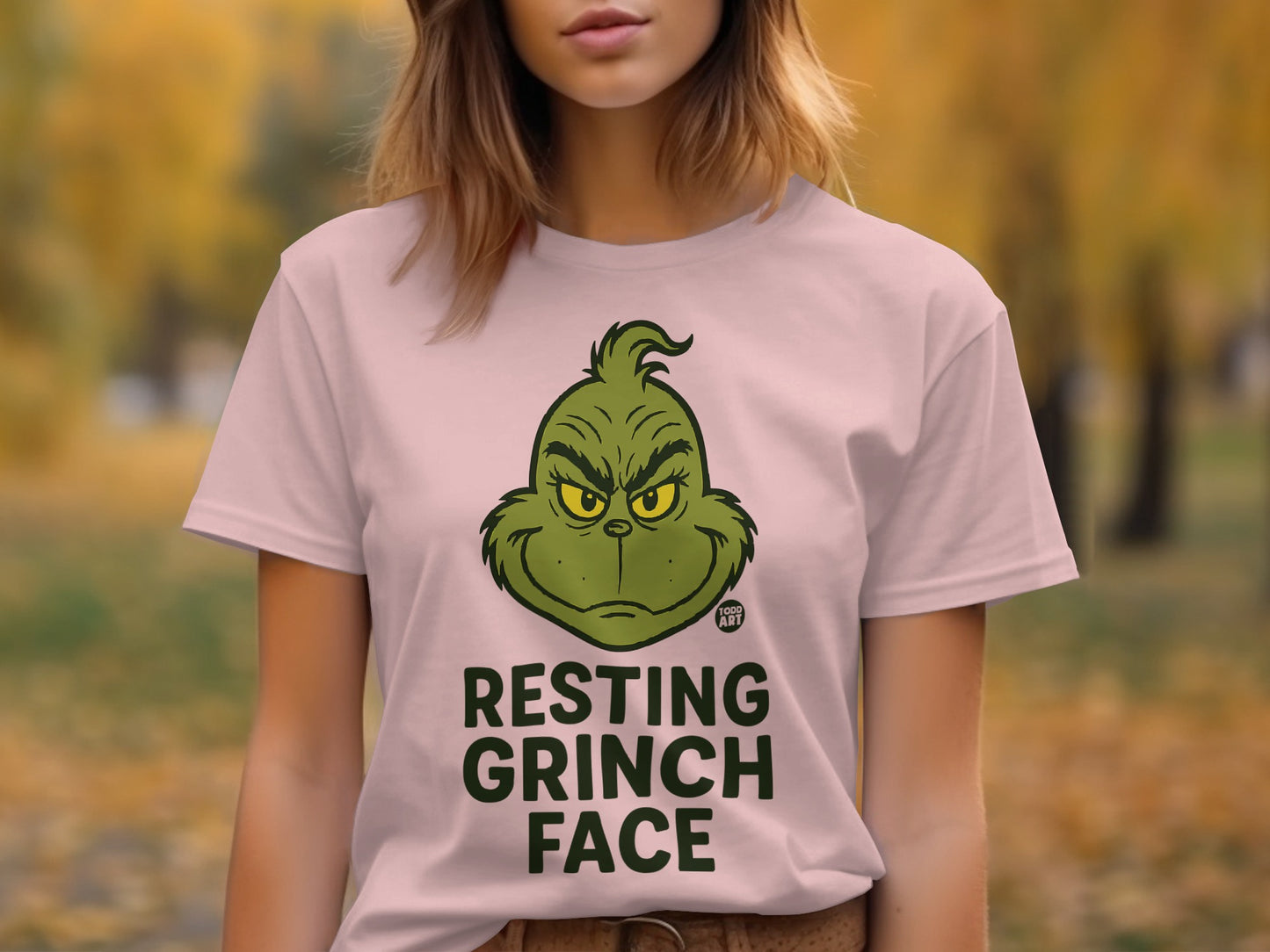 Resting Grinch Face Funny Graphic T-Shirt Product