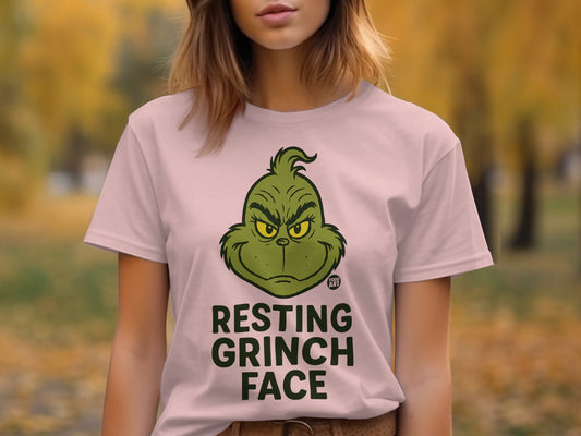 Resting Grinch Face Funny Graphic T-Shirt Product