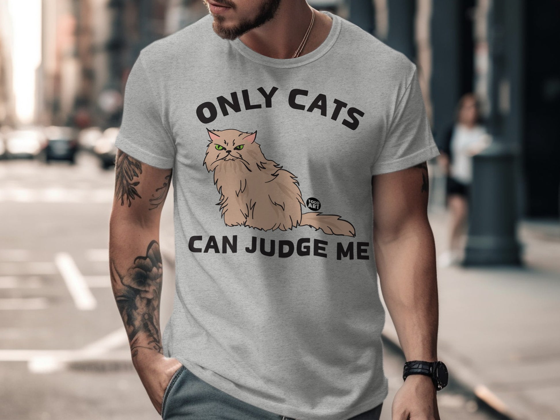 Only Cats Can Judge Me T-shirt Funny Cat Lovers Gift