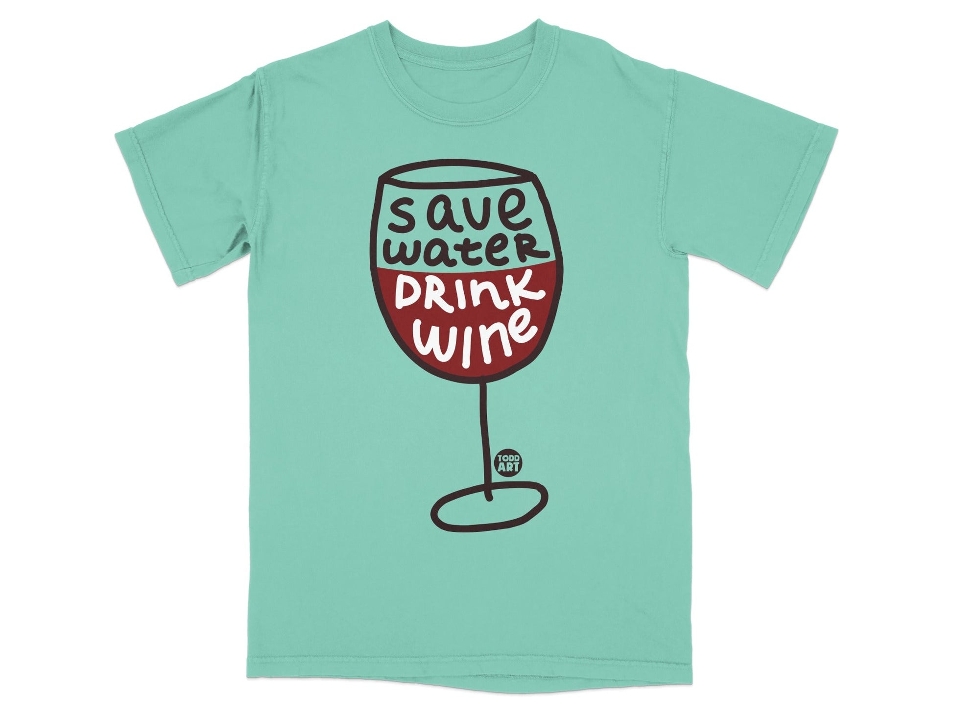 Save Water Drink Wine Graphic Tee Shirt Product