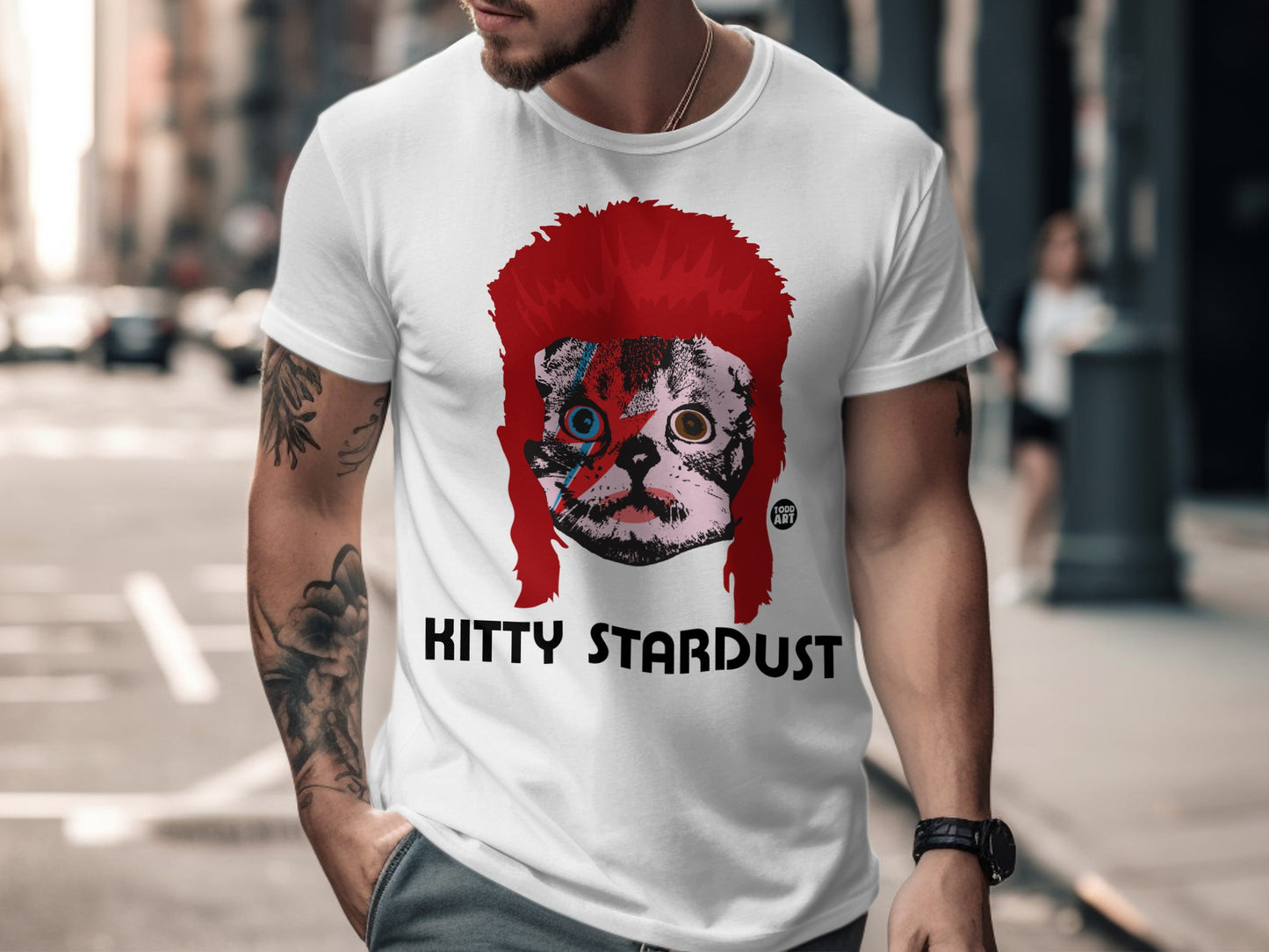 Kitty Stardust Cat Face Artistic Design Shirt