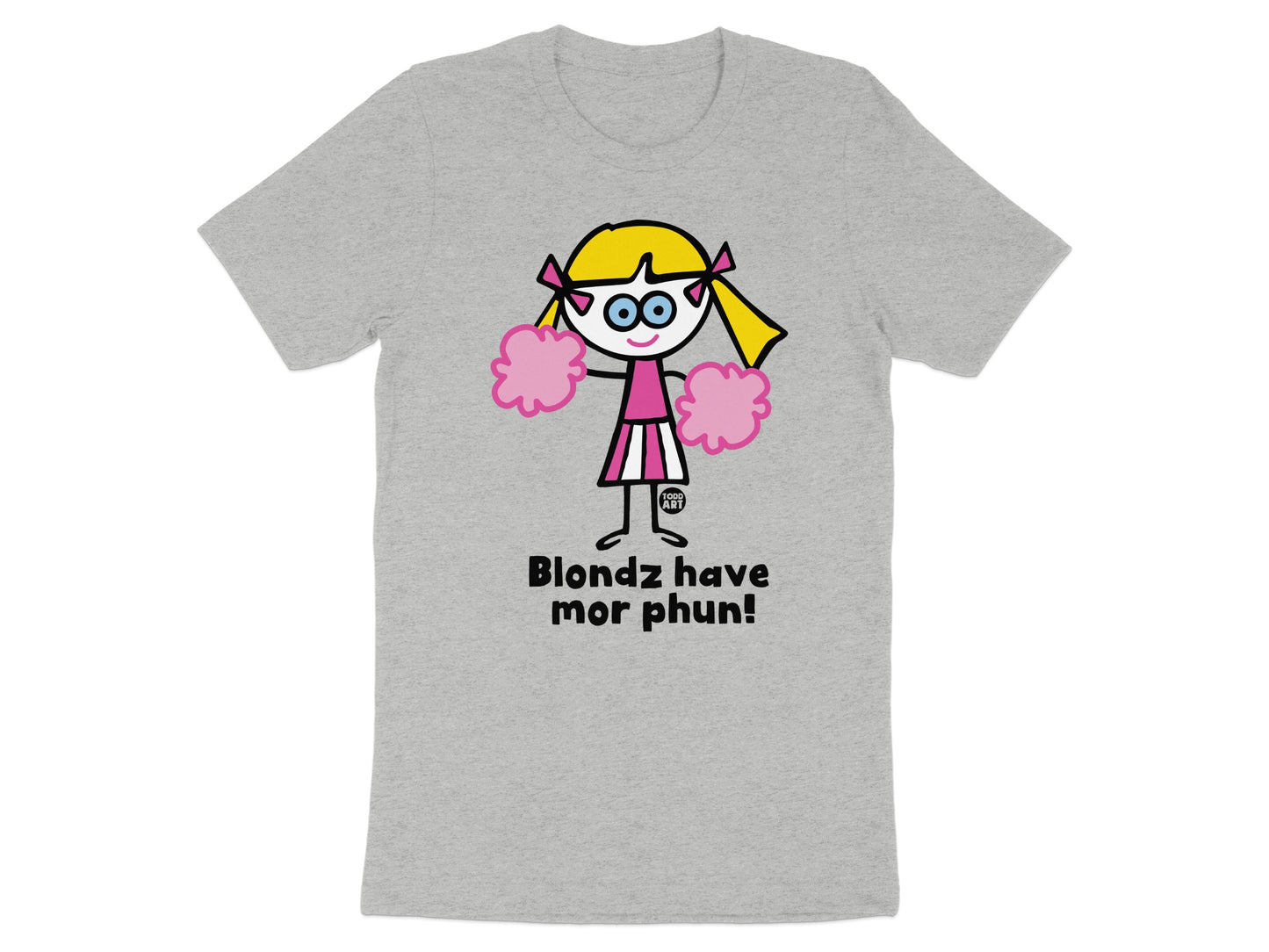 Blondz have mor phun cartoon graphic t-shirt