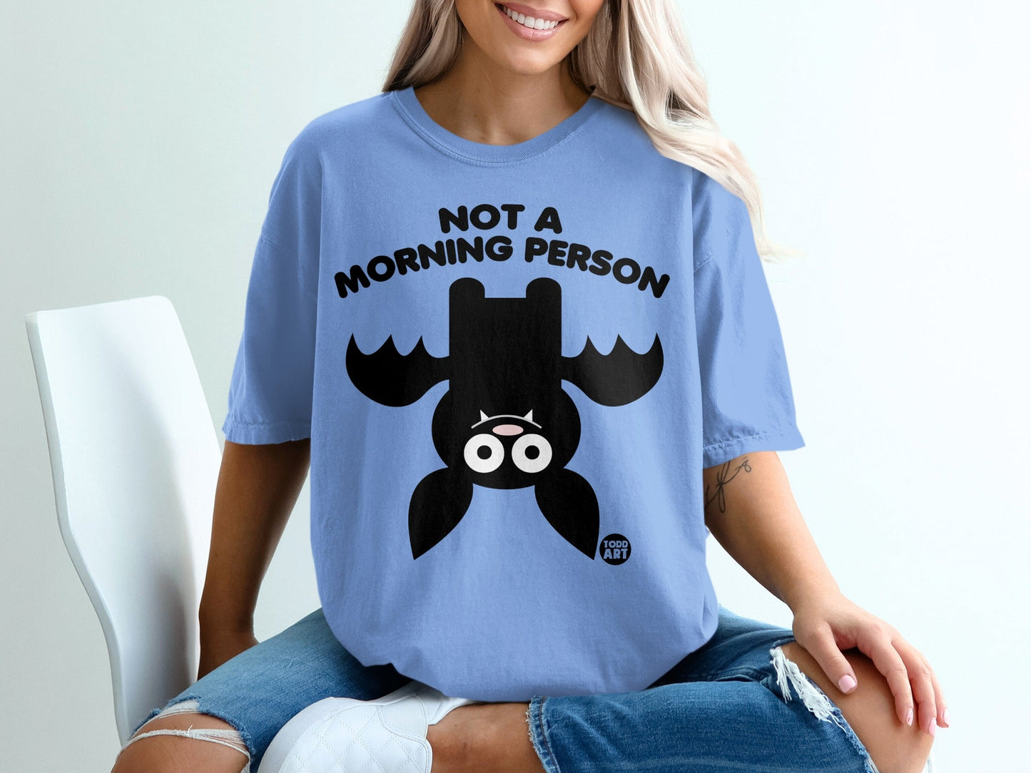 Not A Morning Person Funny Graphic Tee Shirt
