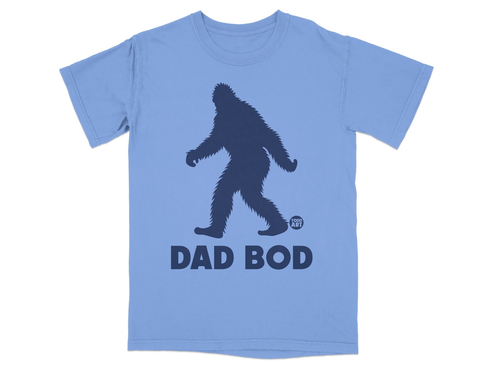 Bigfoot Dad Bod Graphic Tee Shirt for Fun and Relaxation