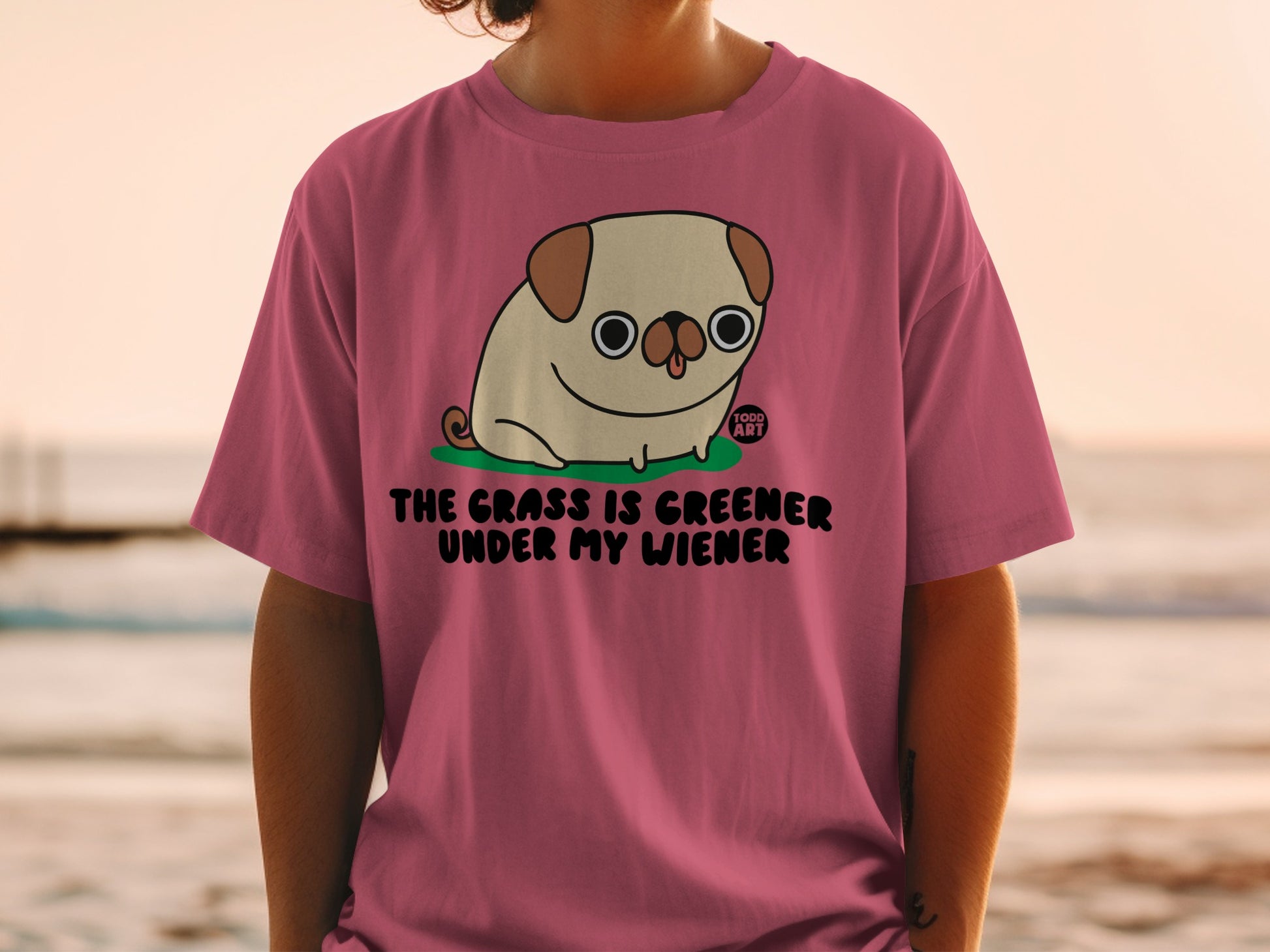 The Grass Is Greener Under My Wiener Funny T-Shirt