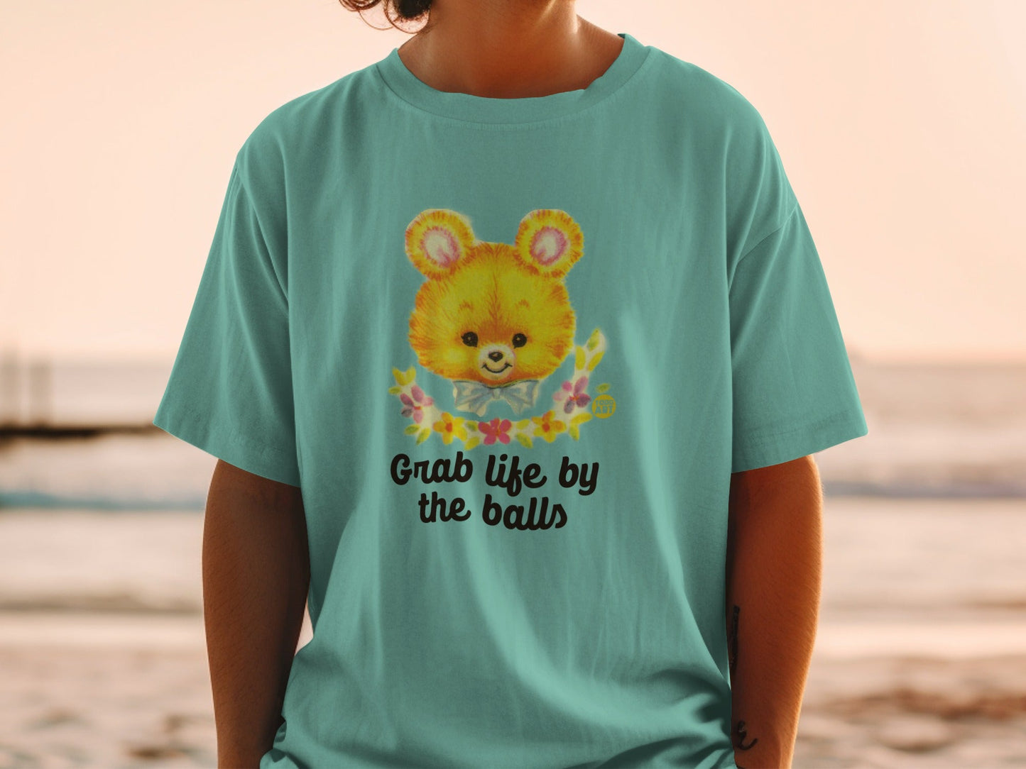 Grab Life By The Balls Bear Graphic T-shirt