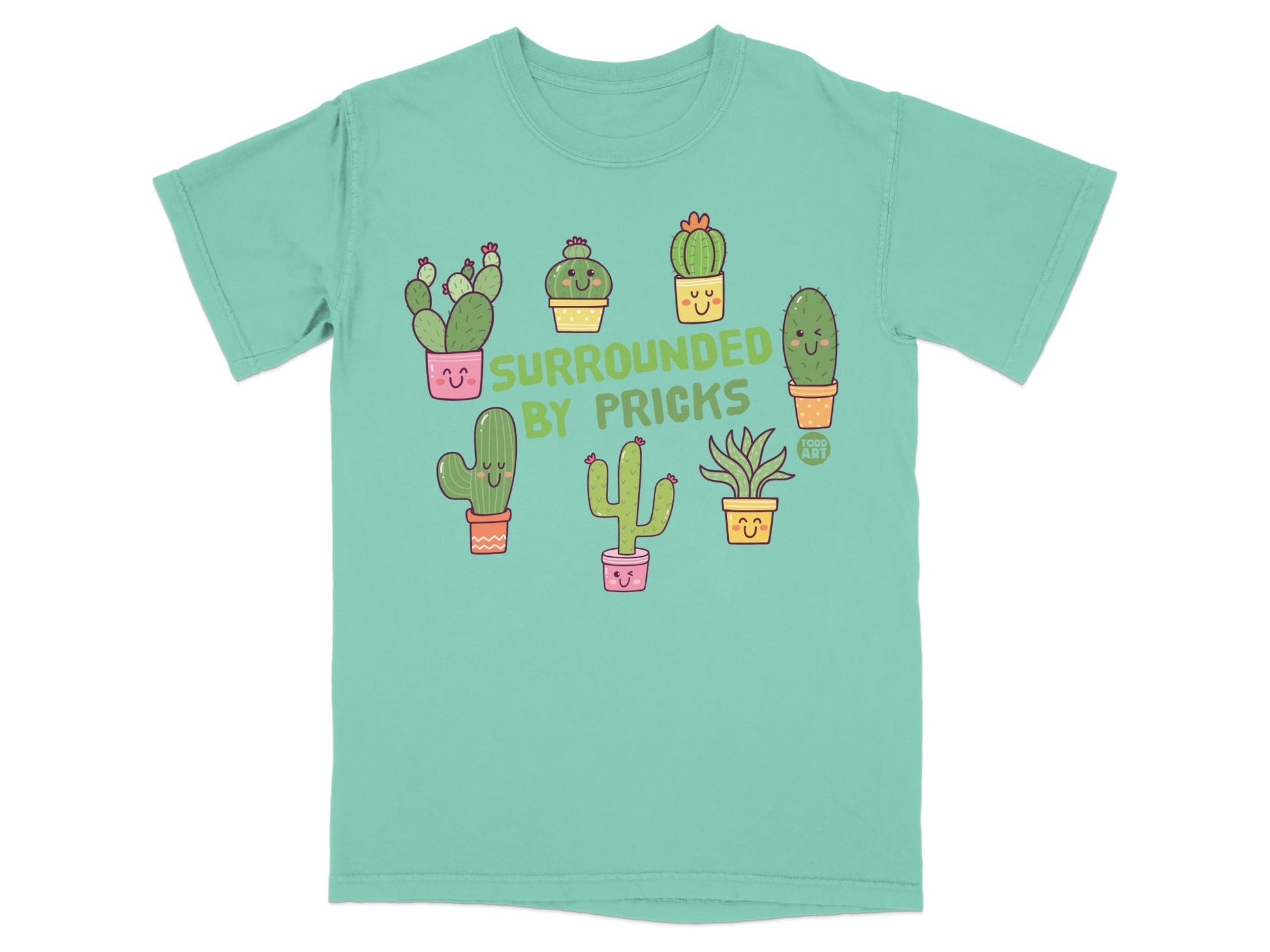 Surrounded By Pricks Cute Cactus Graphic T-Shirt Product