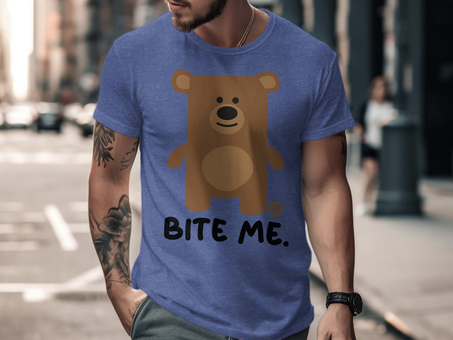 Funny Bear Bite Me Graphic Tee Shirt Product