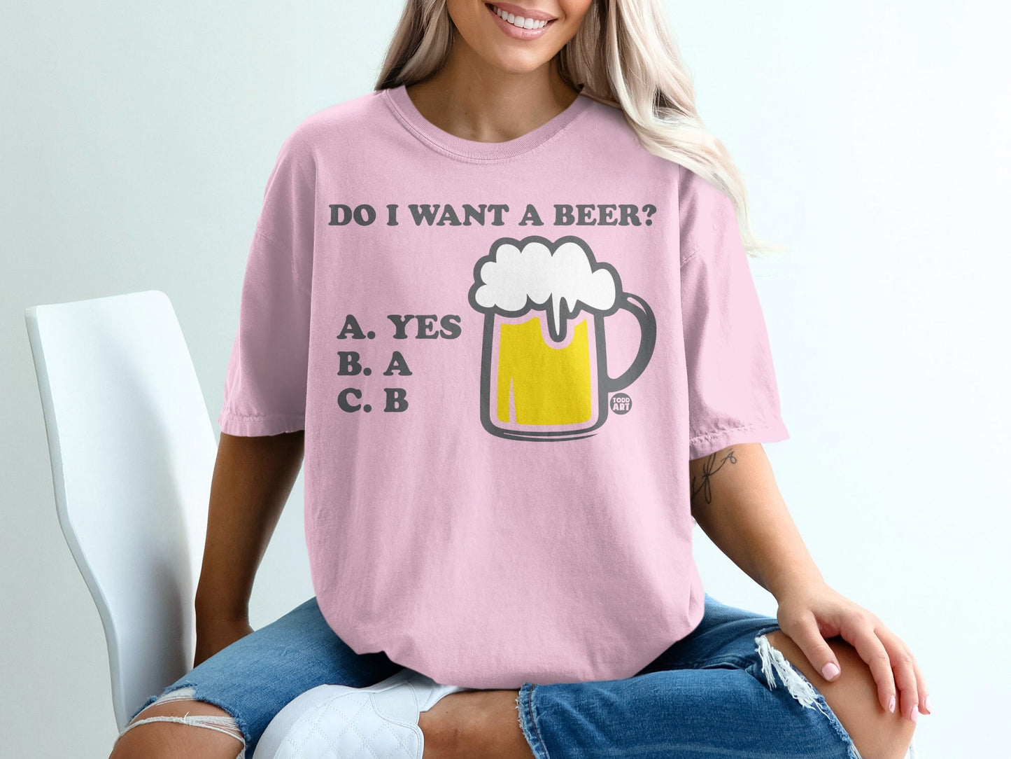 Do I Want A Beer Yes A Yes B A C B Shirt